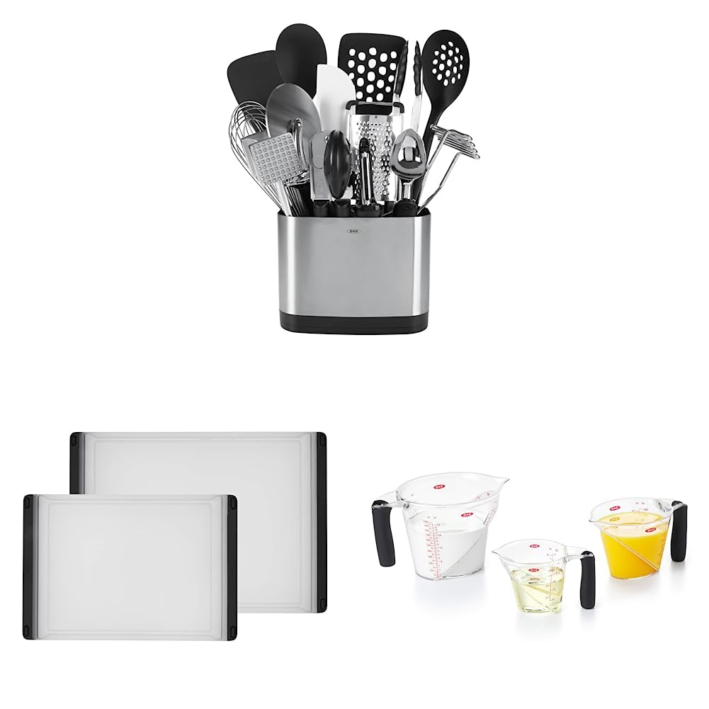 OXO Good Grips 15-Piece Everyday Kitchen Utensil Set, Silver