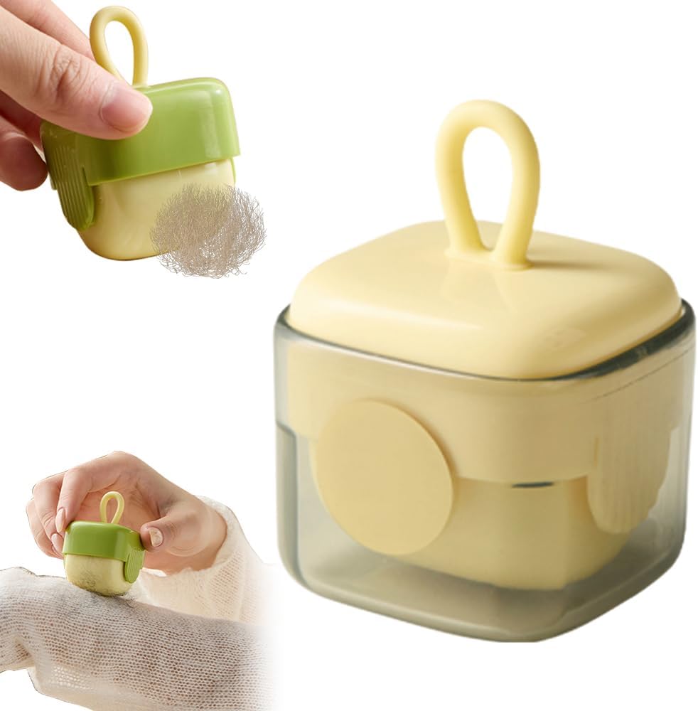 Washable Lint Roller, Mini Lint Roller Portable & Reusable Lint Remover for Clothes, Pet Hair Sticky Cleaner Travel Size (Beige)