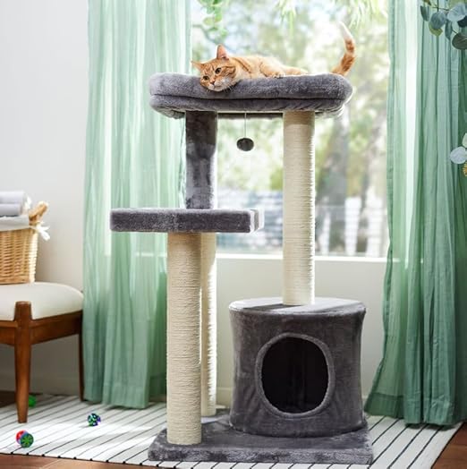 Frisco 42-in Heavy Duty Faux Fur Cat Tree & Condo