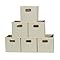 Household Essentials 81-1 Foldable Fabric Storage Bins | Set of 6 Cubby Cubes with Handles