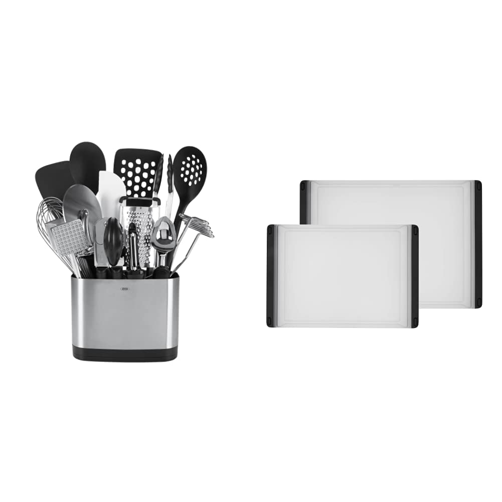 OXO Good Grips 15-Piece Everyday Kitchen Utensil Set, Silver