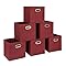 Household Essentials 81-1 Foldable Fabric Storage Bins | Set of 6 Cubby Cubes with Handles