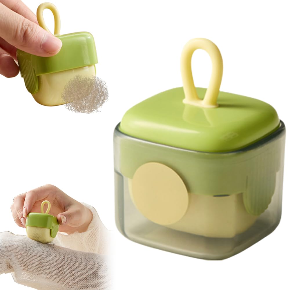 Washable Lint Roller, Mini Lint Roller Portable & Reusable Lint Remover for Clothes, Pet Hair Sticky Cleaner Travel Size (Beige)