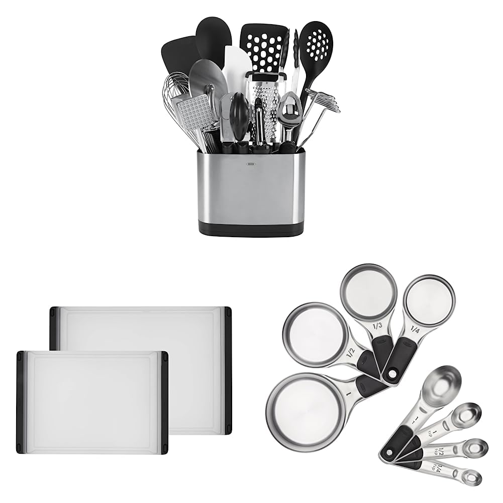 OXO Good Grips 15-Piece Everyday Kitchen Utensil Set, Silver