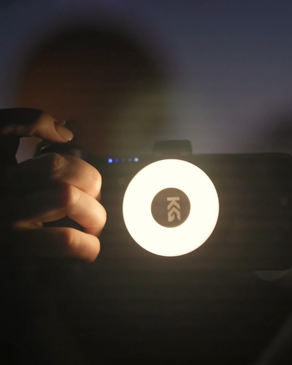 KraftGeek Magnetic Selfie Light for iPhone Magsafe, Portable Phone Ring Light for Video Recording, Rechargeable Lightweight Travel LED Cell Phone Light, White