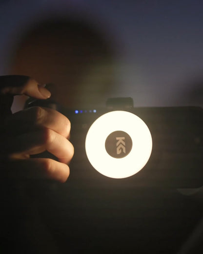 KraftGeek Magnetic Selfie Light for iPhone Magsafe, Portable Phone Ring Light for Video Recording, Rechargeable Lightweight Travel LED Cell Phone Light, White