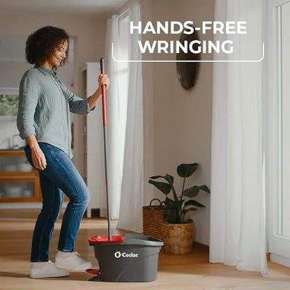 O-Cedar EasyWring Microfiber Spin Mop & Bucket