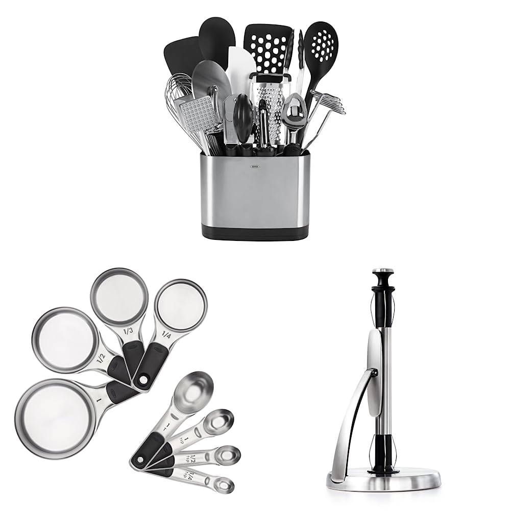OXO Good Grips 15-Piece Everyday Kitchen Utensil Set, Silver