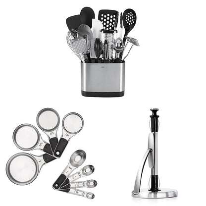 OXO Good Grips 15-Piece Everyday Kitchen Utensil Set, Silver