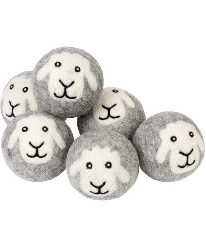 Smart Sheep Wool Dryer Balls - 6-Pack - XL Premium Natural Fabric Softener Award-Winning - Wool Balls Replaces Dryer Sheets - Wool Balls for Dryer - Laundry Balls for Dryer