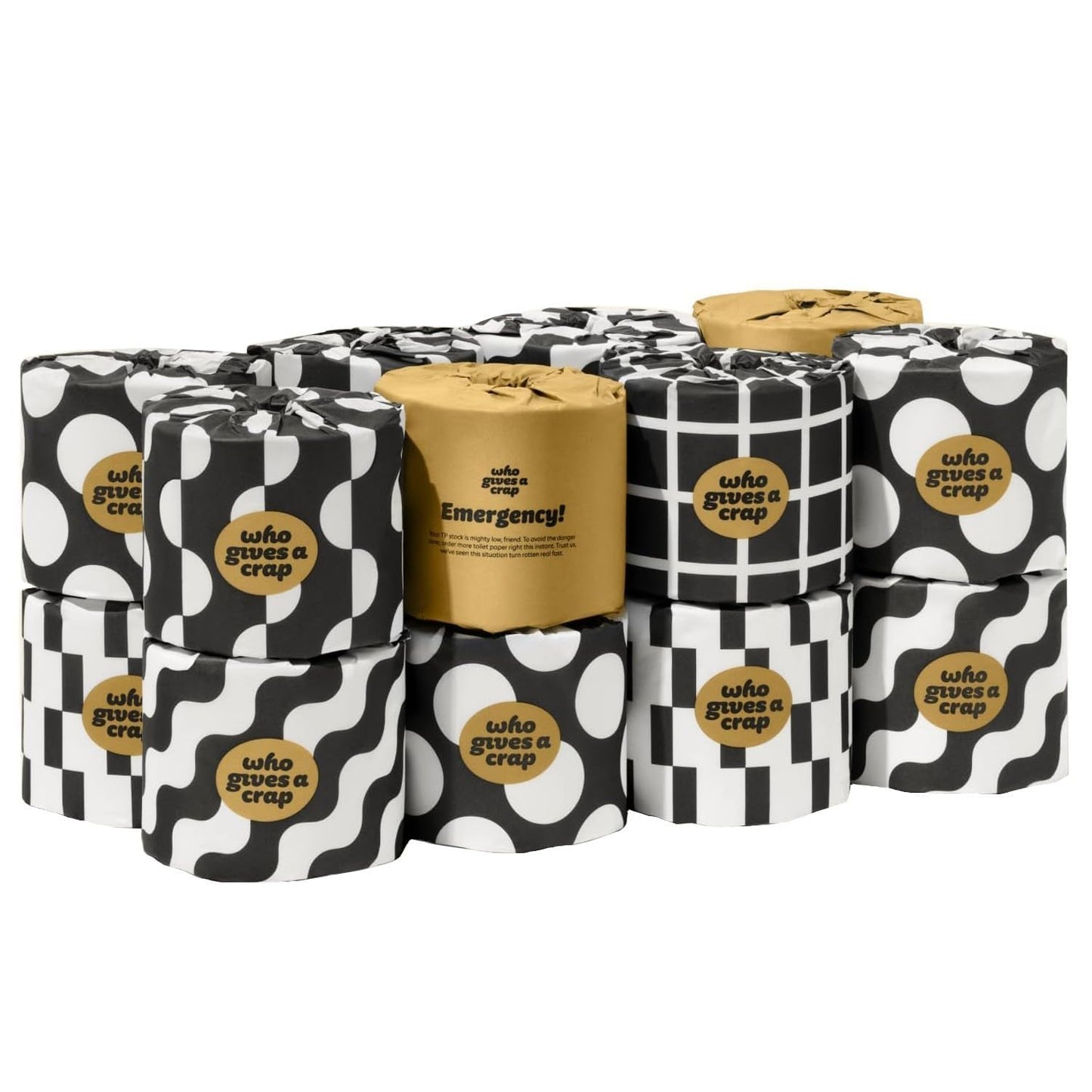 Who Gives A Crap 100% Bamboo Toilet Paper, 24 Rolls, 3 Ply, 330 Sheets, Long, Strong & Soft Toilet Tissue, Sustainable, Biodegradable, Renewable, Tree Free Bathroom Tissue Made with Bamboo Fibers