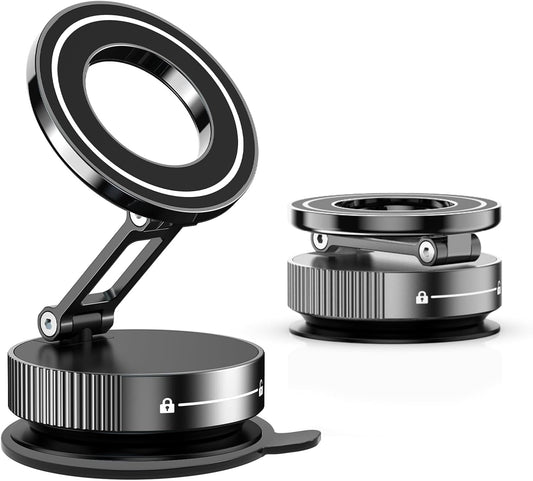 360°Adjustable Vacuum Magnetic Phone Holder for Your Car [96+LBS Suction & 2800gf Magnetic & Hands-Free Suction Cup] Car Mount for Car/Gym/Shower.Car Phone Holder for Magsafe iPhone16 ProMax 15 14 13