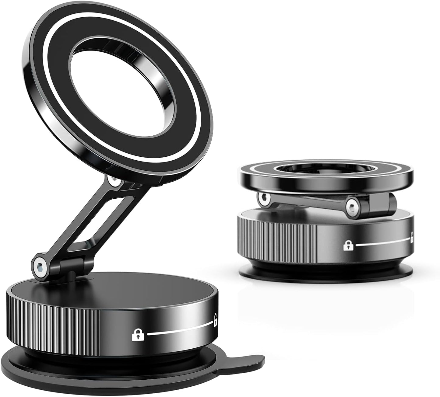 360°Adjustable Vacuum Magnetic Phone Holder for Your Car [96+LBS Suction & 2800gf Magnetic & Hands-Free Suction Cup] Car Mount for Car/Gym/Shower.Car Phone Holder for Magsafe iPhone16 ProMax 15 14 13