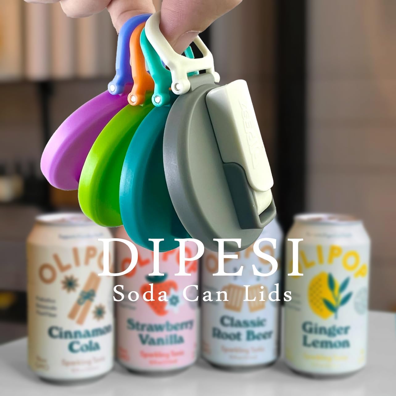 6 pack 6 color Soda Can Lids with Straws, Reusable Silicone Straws Soda ​Can Covers, BPA-Free,Airtight Seal, Easy to Use, Prevents Spills, Fits Standard Cans. (Colour mixture)