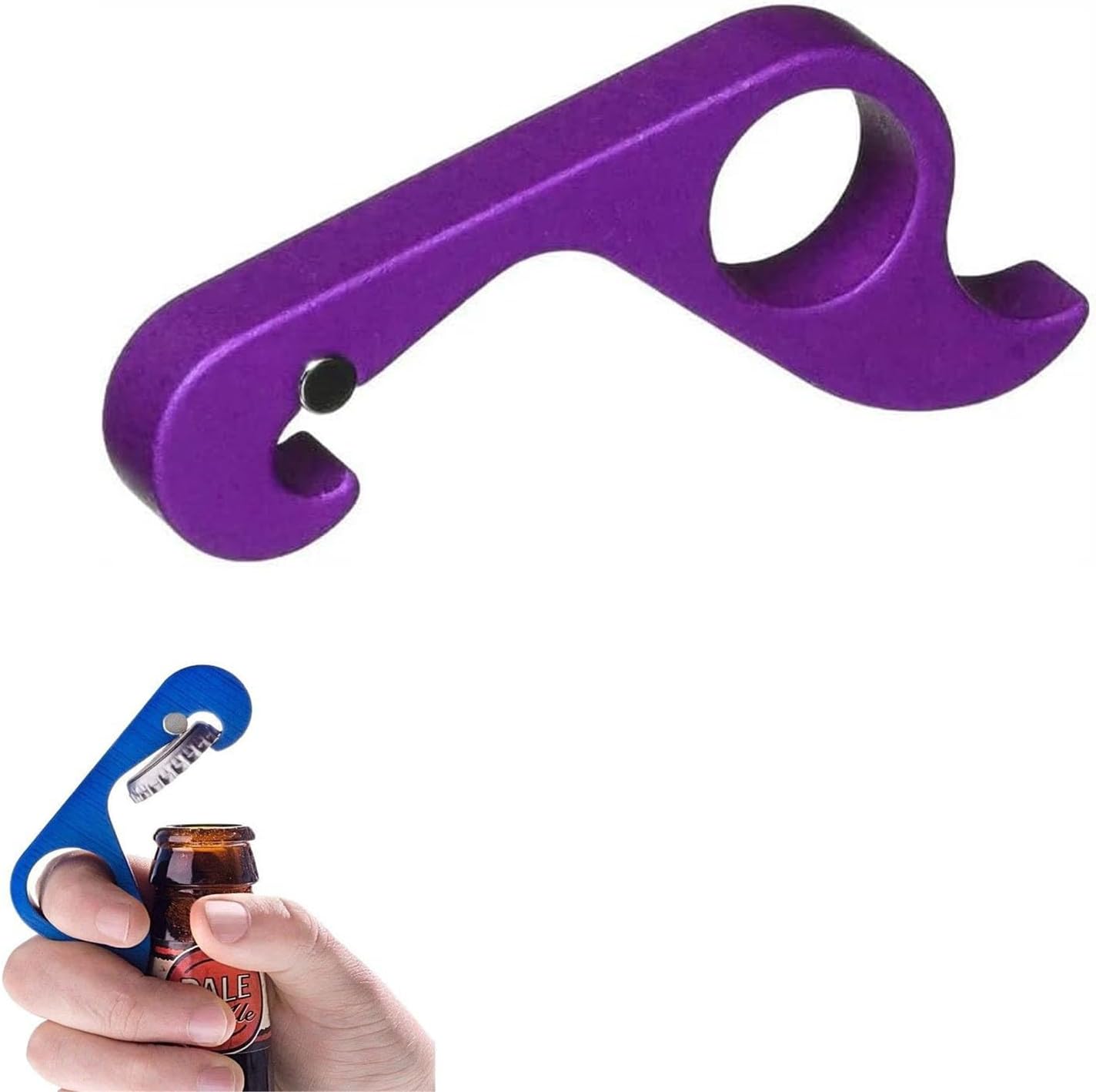 One-handed Bottle Opener, Compact Beverage Aluminum Jar Opener for Weak Hands, Seniors with Arthritis