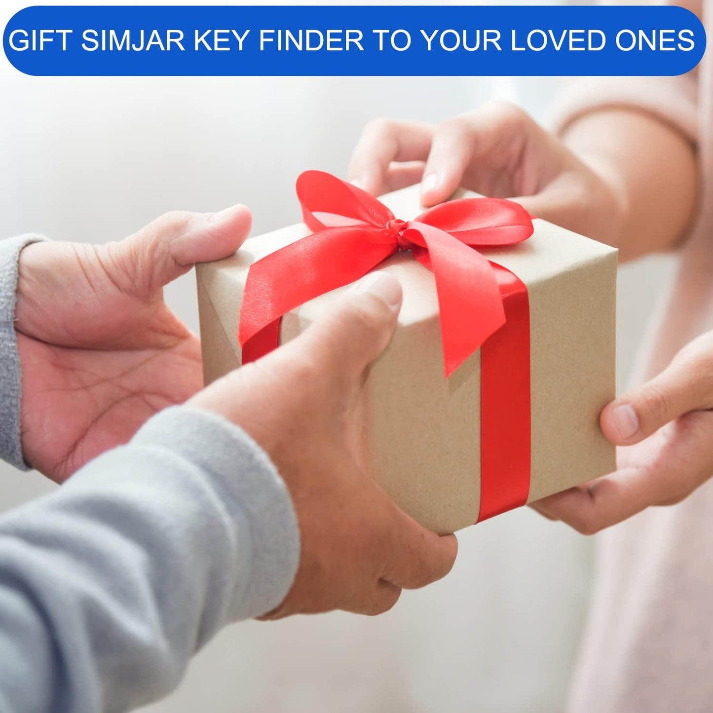 Key Finder with Thinner Receivers & Advanced Fabric Remote, SIMJAR 80dB+ RF Item Locator with 131ft Working Range, 1 RF Transmitter & 4 Receivers