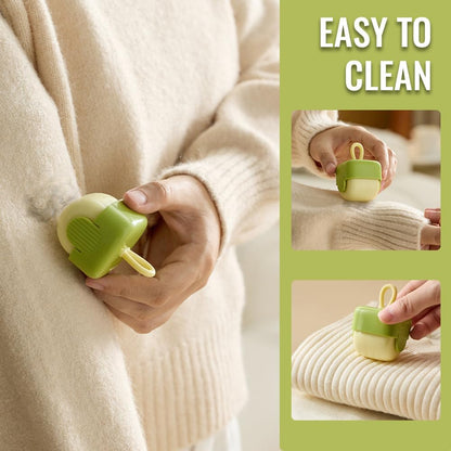 Washable Lint Roller, Mini Lint Roller Portable & Reusable Lint Remover for Clothes, Pet Hair Sticky Cleaner Travel Size (Beige)