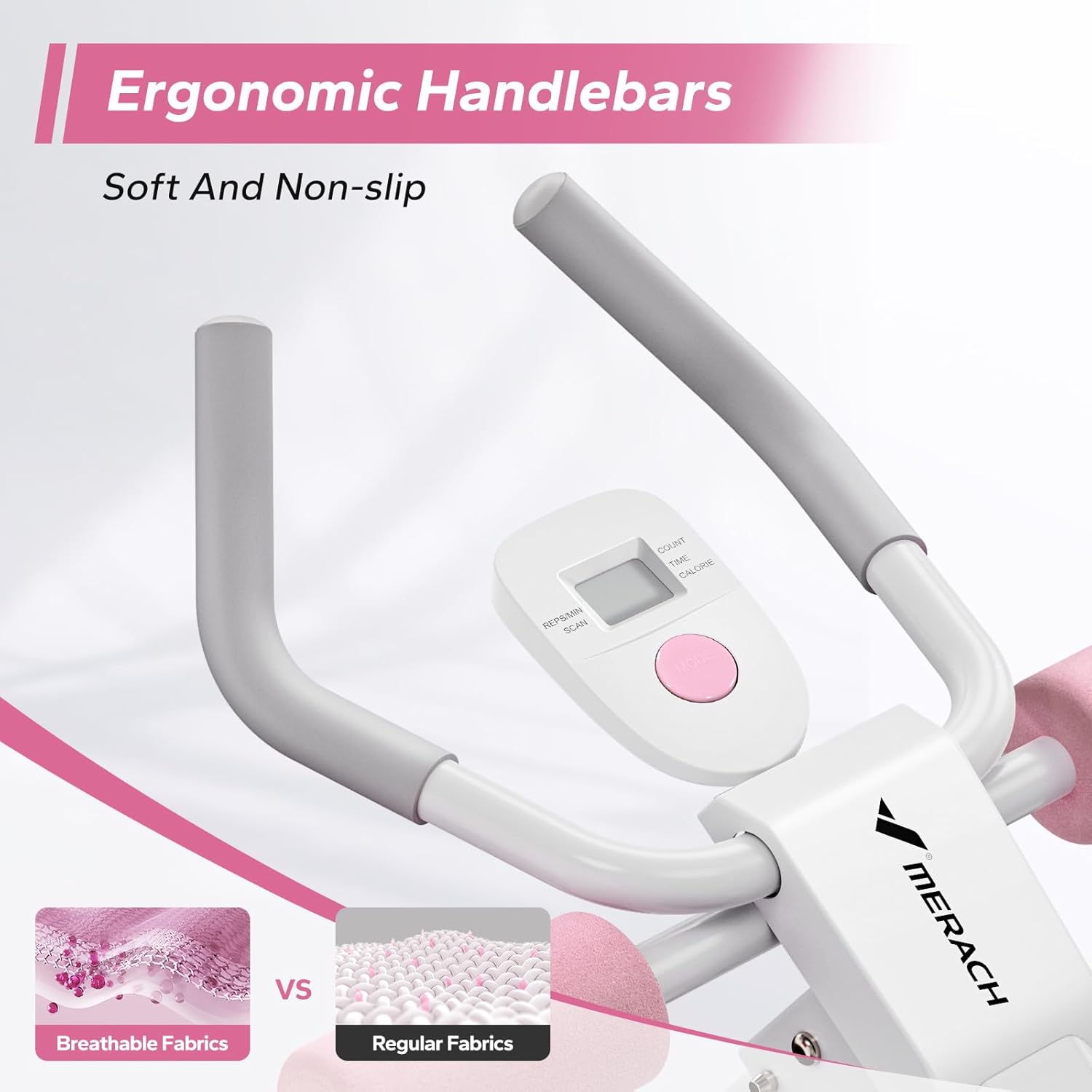 MERACH Ab Machine, Ab Workout Equipment, Adjustable Ab Trainer Machine for Abs Workout at Home Gym, Foldable, Knee Protection, Abdominal Trainer for Stomach Workout