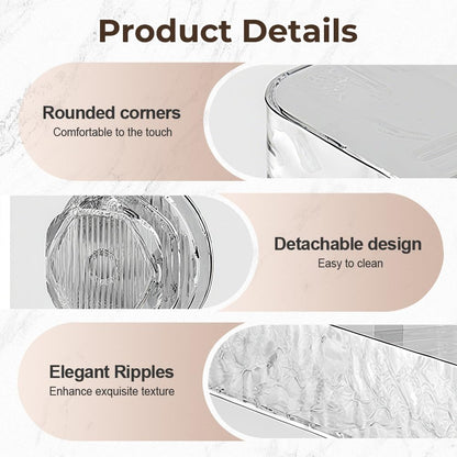 Corrugated Suction Cup Storage Holder, 2025 New Suction Cup Shower Shelf Plastic Shower Caddy, No-Drill Bathroom Kitchen Organizers and Storage with Hooks (White)