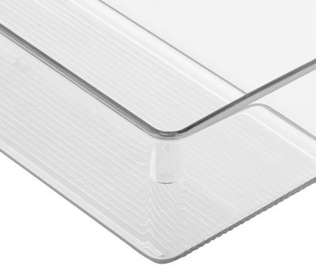 iDesign Linus Plastic Dresser and Vanity Organizer, Storage Bin for Bathroom, Bedroom, Office, Craft Room, Fridge, Freezer, Pantry, 12" x 5" x 3", Clear