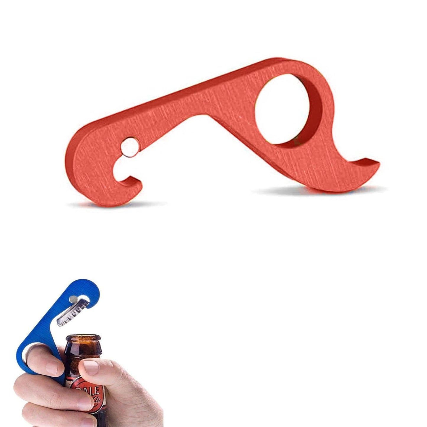 One-handed Bottle Opener, Compact Beverage Aluminum Jar Opener for Weak Hands, Seniors with Arthritis