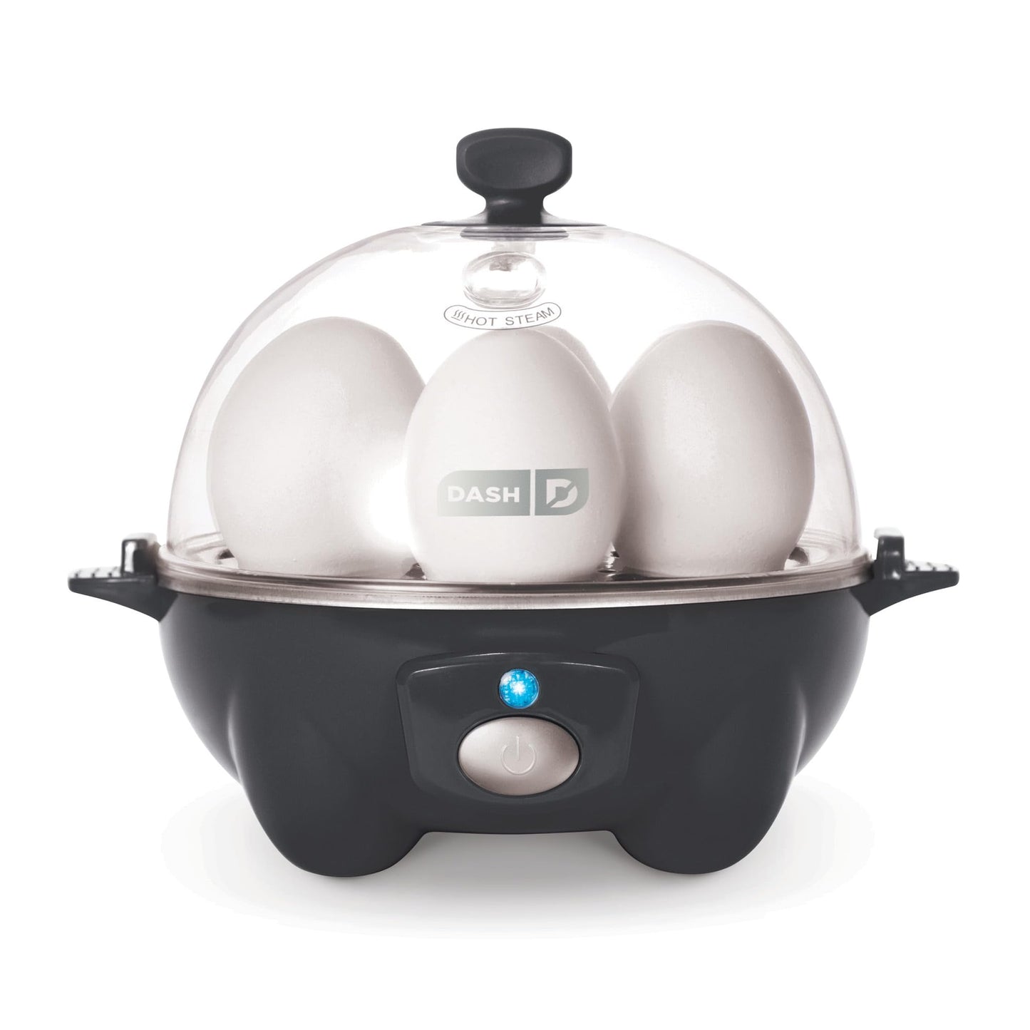 DASH Rapid Egg Cooker: 6 Egg Capacity Electric Egg Cooker for Hard Boiled Eggs, Poached Eggs, Scrambled Eggs, or Omelets with Auto Shut Off Feature - Black