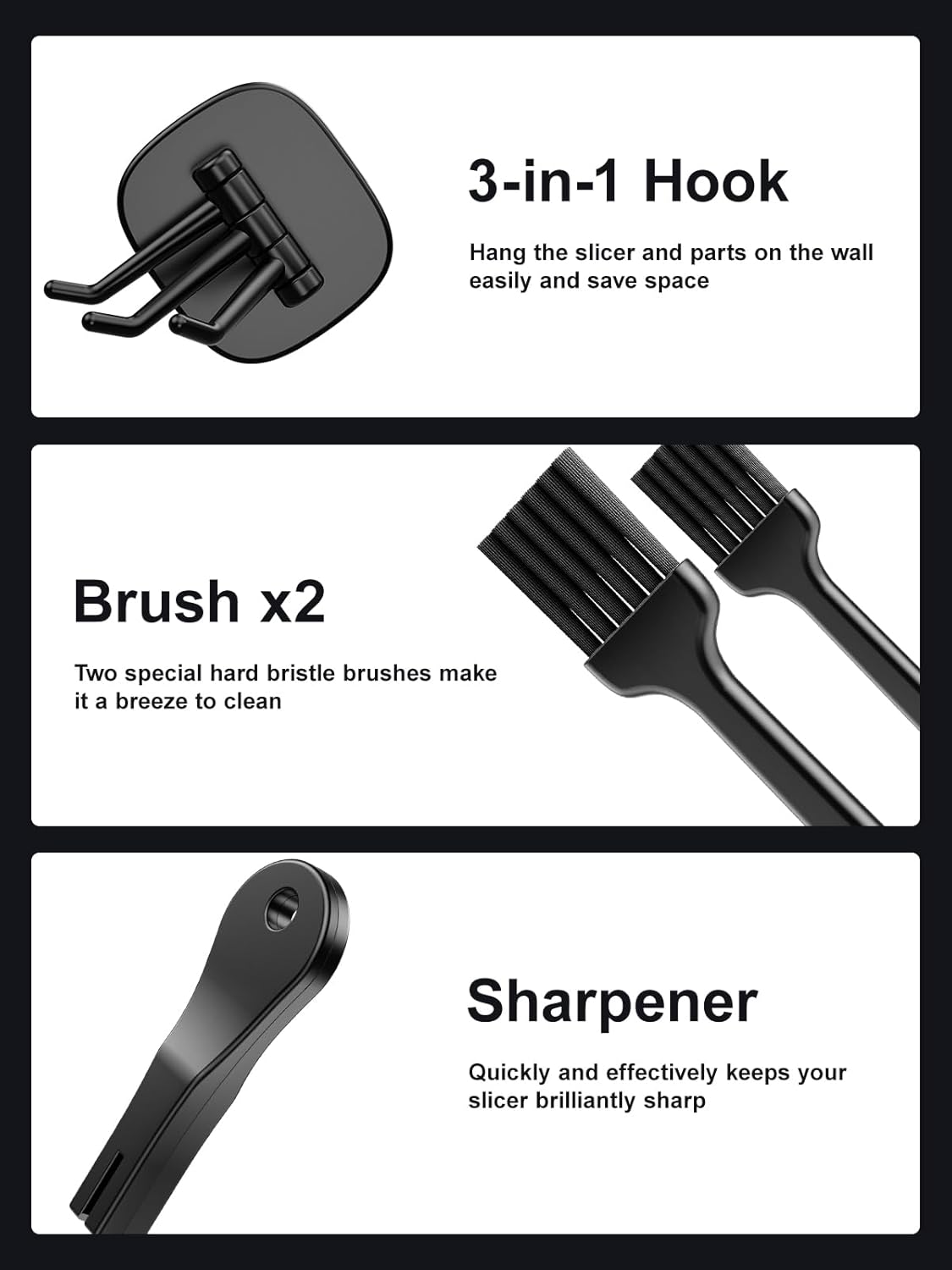 ONCE FOR ALL Fresh Meat Slicer with Handle Kitchen Knife Set For Meat Slicing Shredding, Manual Jerky Cutter Food Slicer For Beef Pork Mutton For Home Cooking BBQ Hot Pot