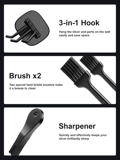 ONCE FOR ALL Fresh Meat Slicer with Handle Kitchen Knife Set For Meat Slicing Shredding, Manual Jerky Cutter Food Slicer For Beef Pork Mutton For Home Cooking BBQ Hot Pot