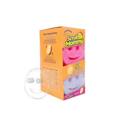 Scrub Daddy 6 Kitchen Sponges & 1 Daddy Caddy Dish Sponge Holder - BPA Free & Made with Polymer Foam - Stain & Odor Resistant, Scratch-Free Multipurpose Scrubbers