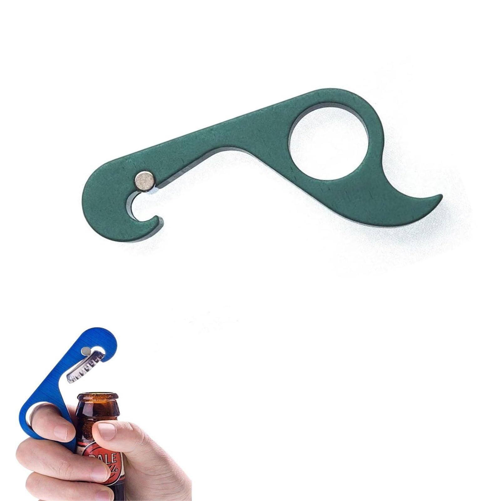One-handed Bottle Opener, Compact Beverage Aluminum Jar Opener for Weak Hands, Seniors with Arthritis
