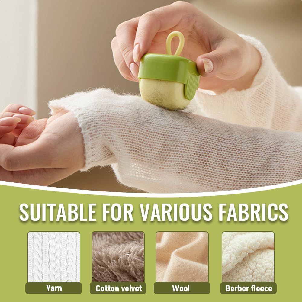 Washable Lint Roller, Mini Lint Roller Portable & Reusable Lint Remover for Clothes, Pet Hair Sticky Cleaner Travel Size (Beige)