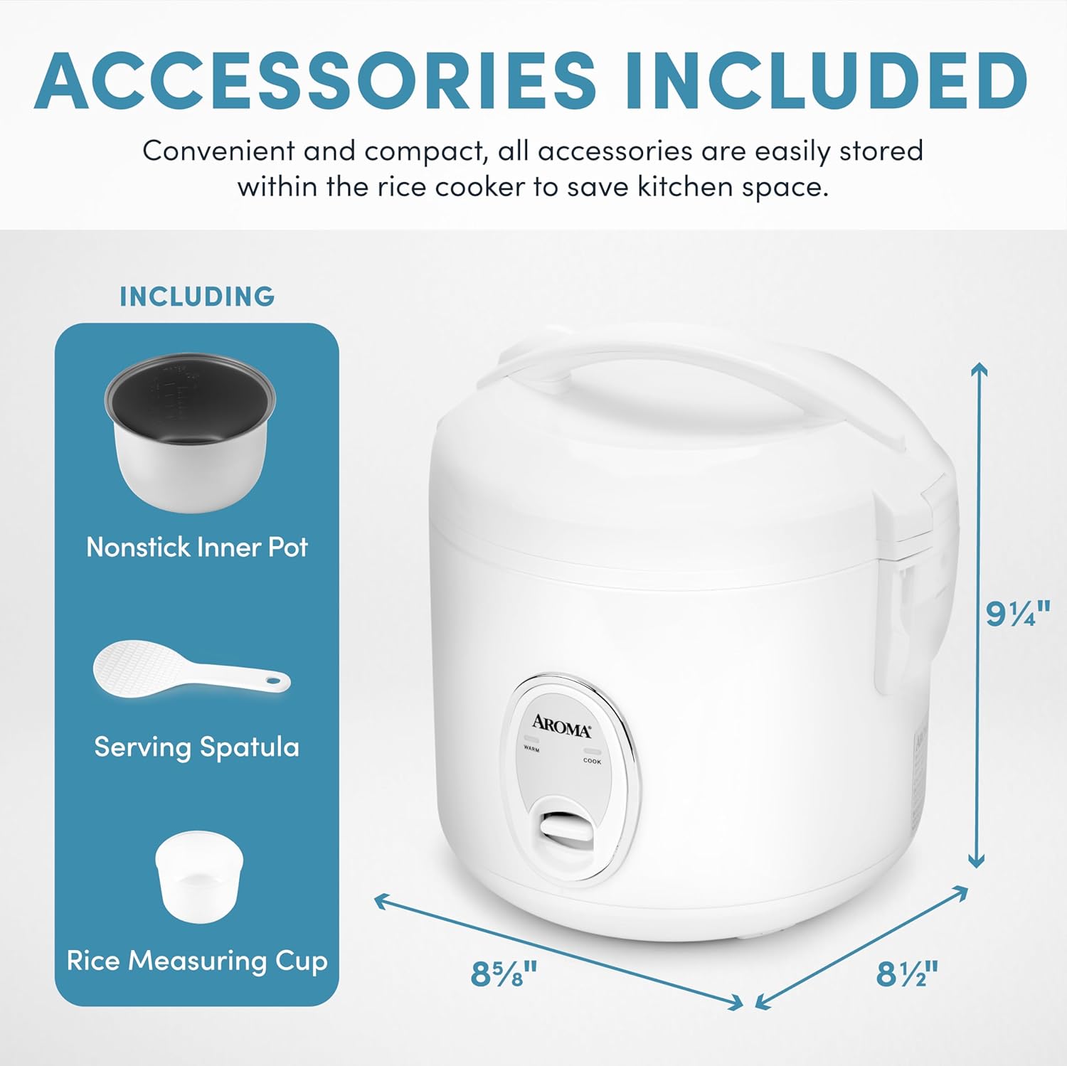 Aroma Housewares 8-Cup (Cooked) (4-Cup UNCOOKED) Cool Touch Rice Cooker (ARC-914S)