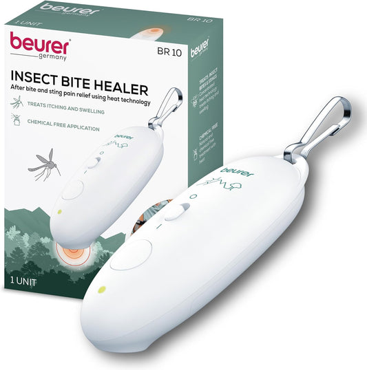 Beurer BR10 Insect Bite Healer with Clip, Portable Itch and Swelling Relief for Non-Toxic Treatment of Mosquito Bites and Other Common Insect Bites, Outdoors Essential