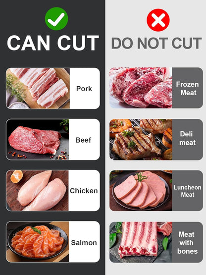 ONCE FOR ALL Fresh Meat Slicer with Handle Kitchen Knife Set For Meat Slicing Shredding, Manual Jerky Cutter Food Slicer For Beef Pork Mutton For Home Cooking BBQ Hot Pot