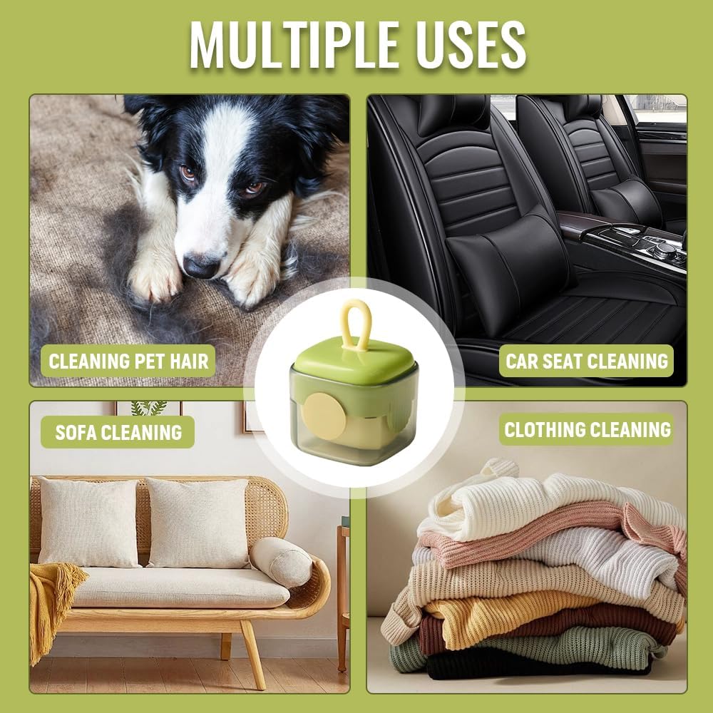 Washable Lint Roller, Mini Lint Roller Portable & Reusable Lint Remover for Clothes, Pet Hair Sticky Cleaner Travel Size (Beige)