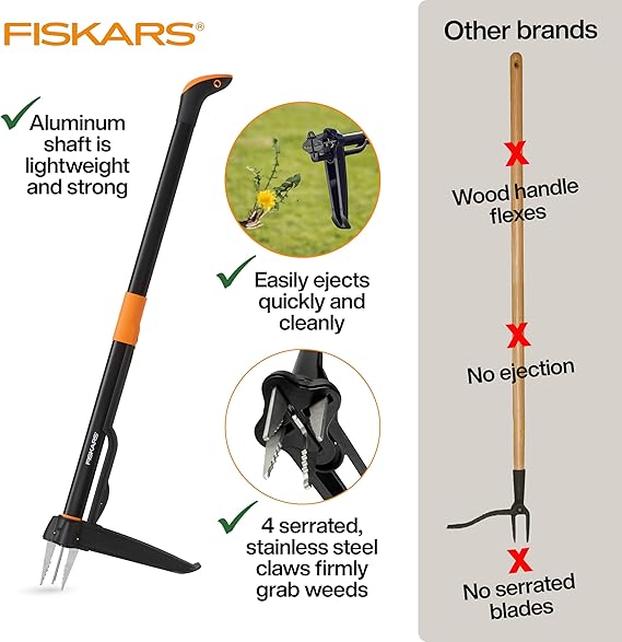 Fiskars 3-Claw Stand up weed Puller Tool