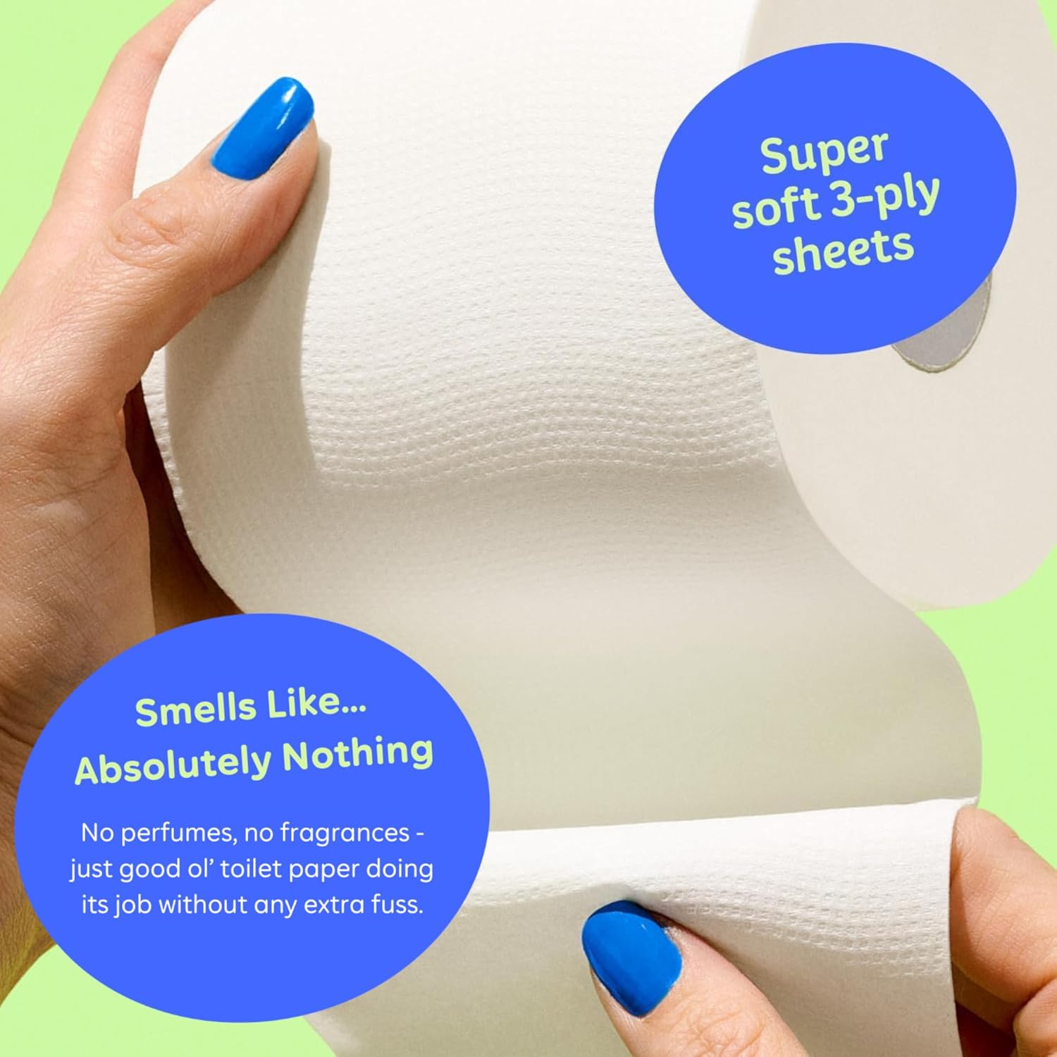 Who Gives A Crap 100% Bamboo Toilet Paper, 24 Rolls, 3 Ply, 330 Sheets, Long, Strong & Soft Toilet Tissue, Sustainable, Biodegradable, Renewable, Tree Free Bathroom Tissue Made with Bamboo Fibers