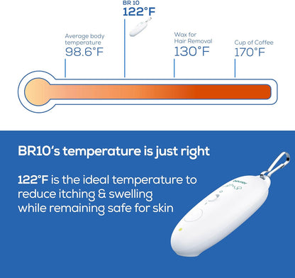 Beurer BR10 Insect Bite Healer with Clip, Portable Itch and Swelling Relief for Non-Toxic Treatment of Mosquito Bites and Other Common Insect Bites, Outdoors Essential