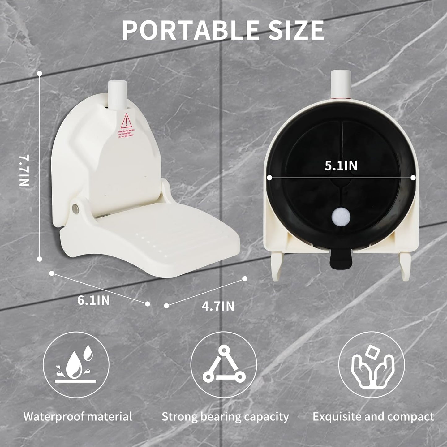 Shower Foot Rest for Shaving Legs,Shower Shaving Foot Rest,Foot Rest for Shower with Powerful Suction Cup,Foldable Shower Shaver Foot Rest Suitable for RV Bathroom,Easy to Carry While Traveling