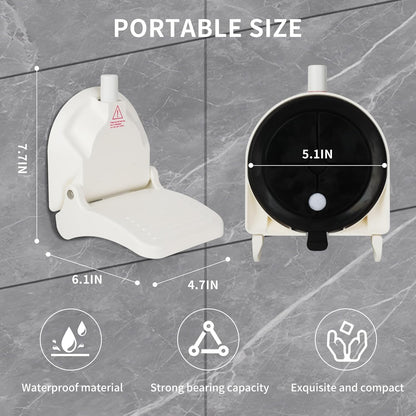 Shower Foot Rest for Shaving Legs,Shower Shaving Foot Rest,Foot Rest for Shower with Powerful Suction Cup,Foldable Shower Shaver Foot Rest Suitable for RV Bathroom,Easy to Carry While Traveling