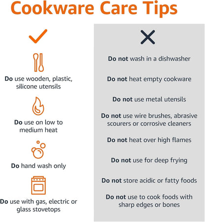 Amazon Basics Non Stick 3-Piece Kitchen Cookware Set, Includes 8-inch, 10-inch, 12-inch Pan, Black