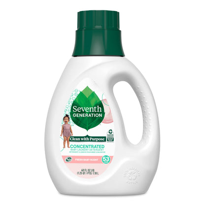 Seventh Generation Concentrated Laundry Detergent Liquid Free & Clear Fragrance Free 40 oz