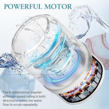 Underwear Washing Machine | Mini Portable Washing Machine with Rechargeable 3000mAh | Compact Deep Cleans Underwear, Baby Clothes | Ultra-Lightweight for Apartment, Dorm, RV, Travel & Hotel Use