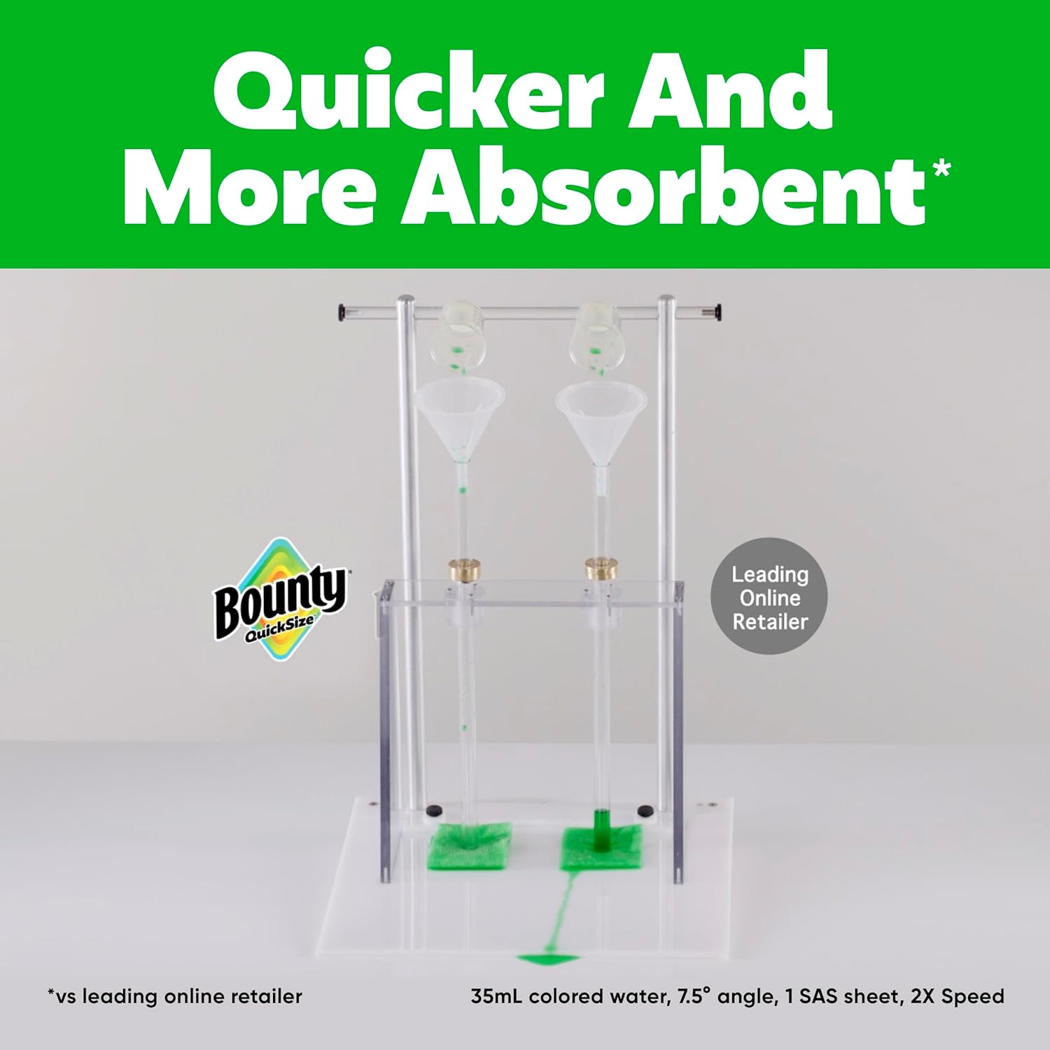 Bounty Quick Size Paper Towels, White, 8 Family Rolls = 20 Regular Rolls (Packaging May Vary)