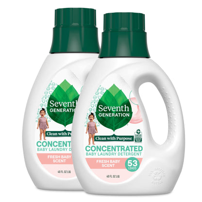 Seventh Generation Concentrated Laundry Detergent Liquid Free & Clear Fragrance Free 40 oz