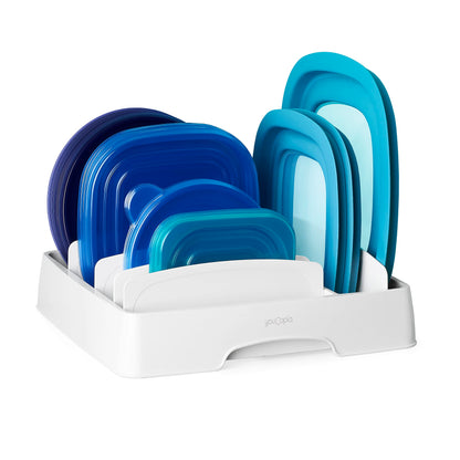 YouCopia StoraLid Adjustable Food Container Lid Organizer for Kitchen Cabinet Storage, Large