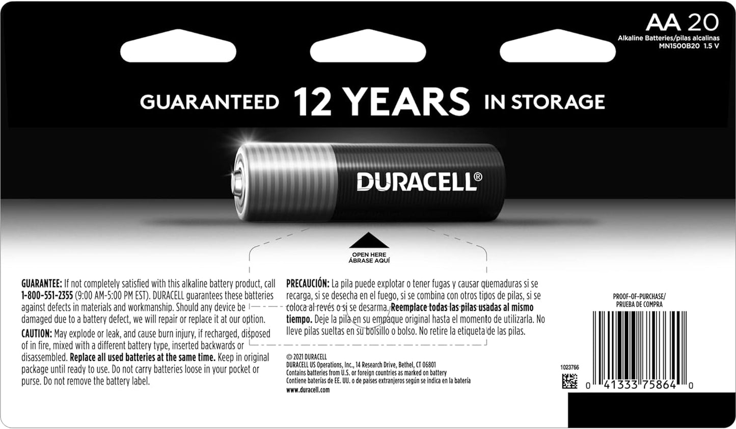 Duracell Coppertop AA Batteries (20-Pack)