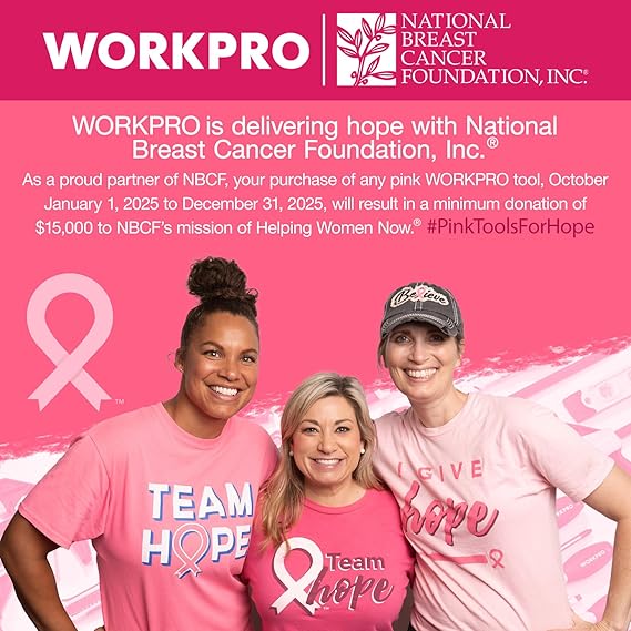 WORKPRO 8-Piece Pink Garden Tool Set – Stylish Strength for Every Gardener