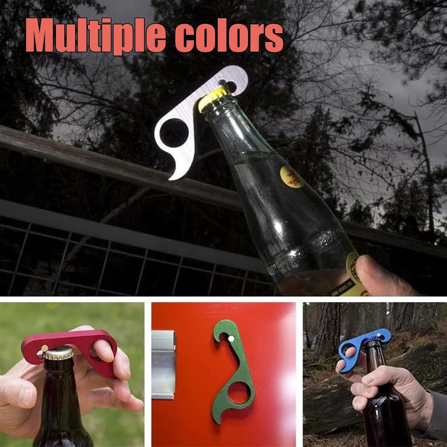 One-handed Bottle Opener, Compact Beverage Aluminum Jar Opener for Weak Hands, Seniors with Arthritis