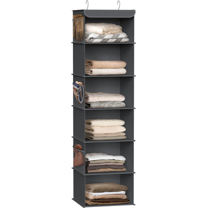 Simple Houseware 5 Shelf Hanging Closet Organizer, Gray